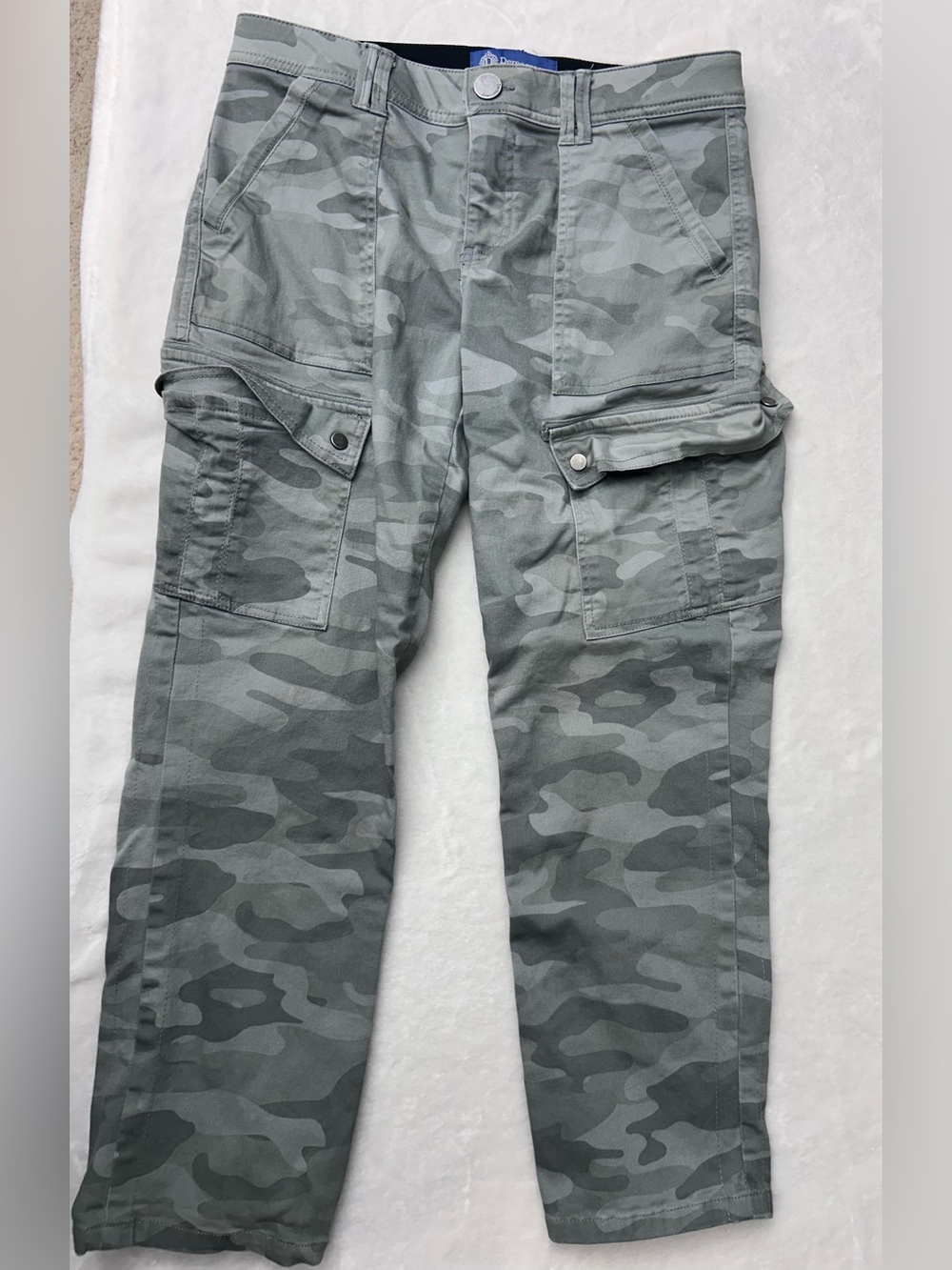 Democracy Green Gray Camouflage Straight-Leg Cargo “Ab” Solution Pants Size 4
